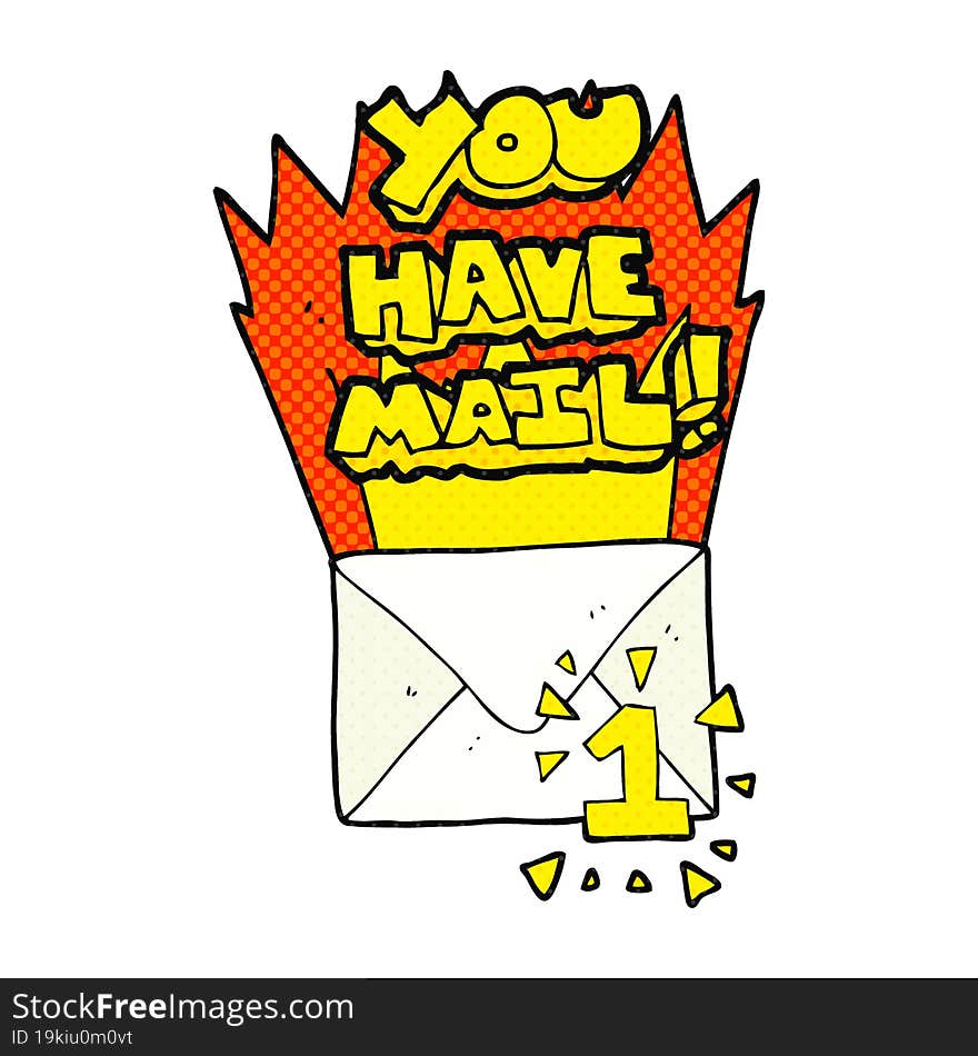 Cartoon You Have Mail Symbol