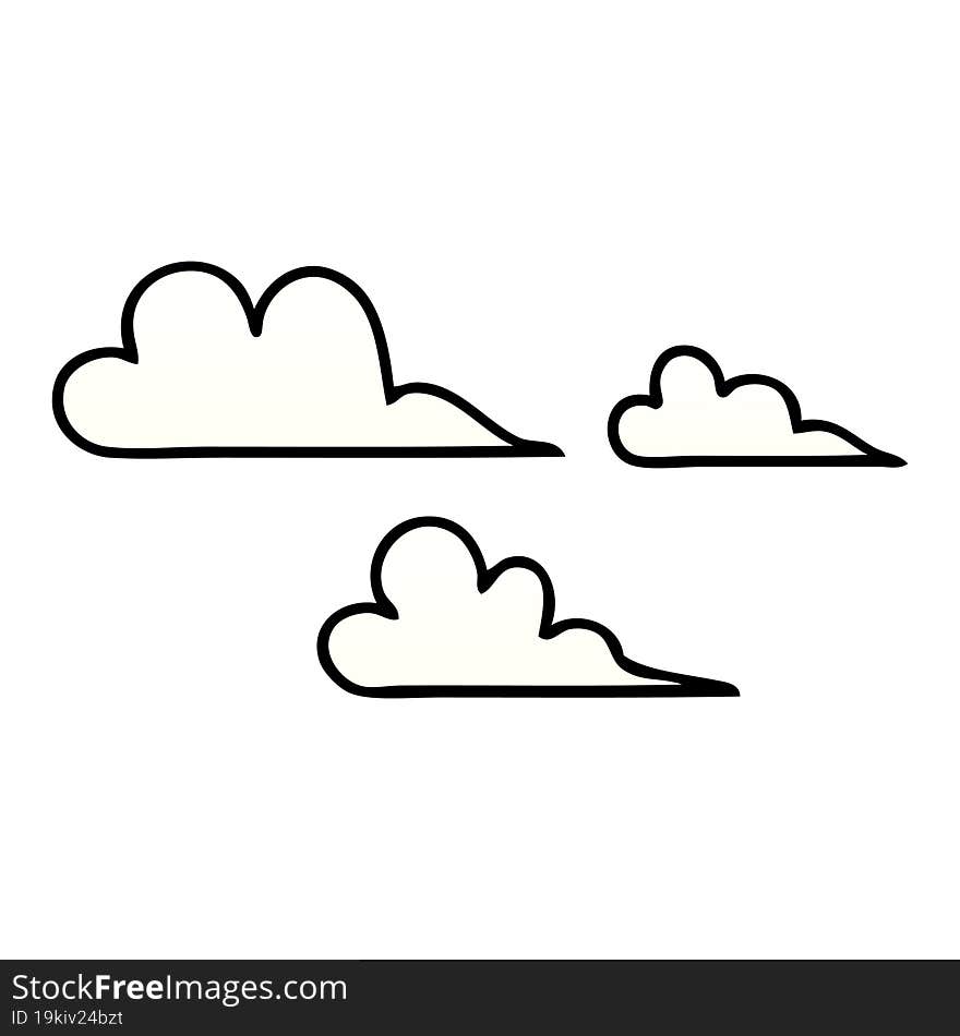 gradient shaded cartoon cloud