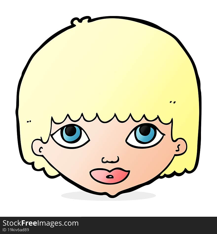 Cartoon Female Face