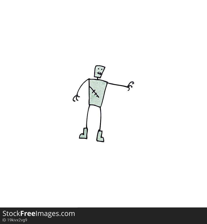 Halloween Frankenstein Stick Man