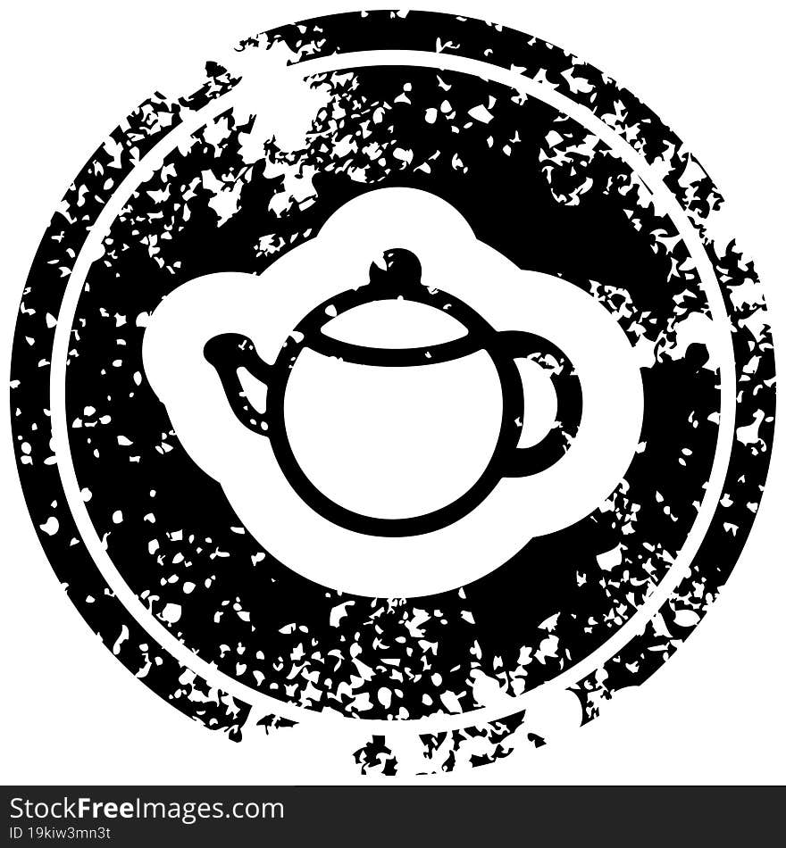 tea pot distressed icon