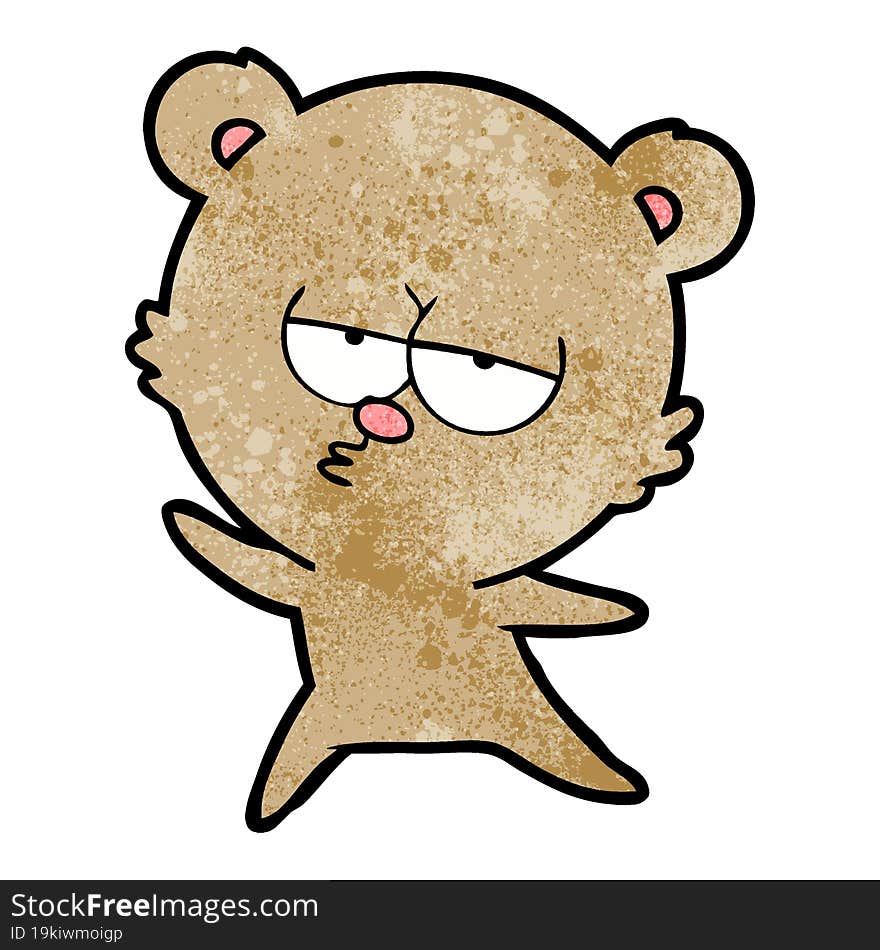 bored bear cartoon. bored bear cartoon