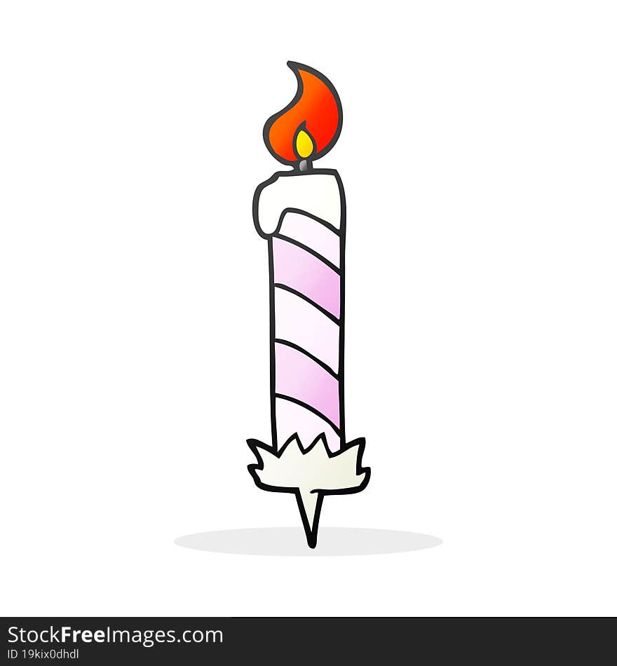 Cartoon Birthday Cake Candle