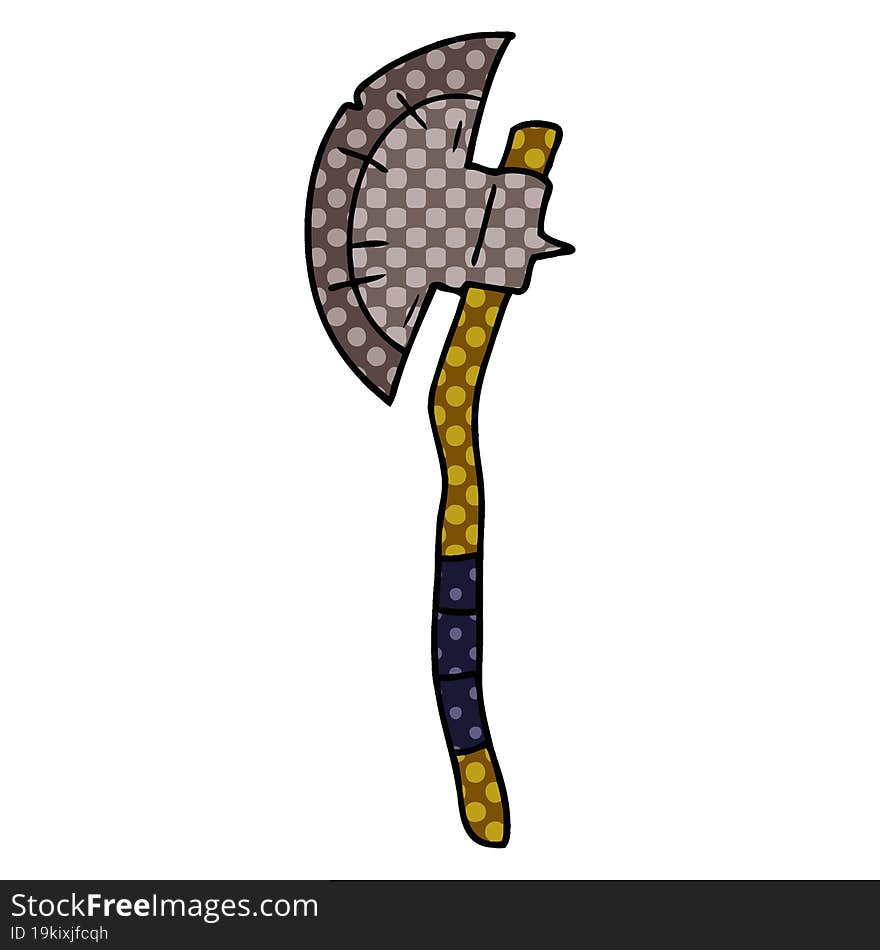 cartoon doodle of a medievil axe