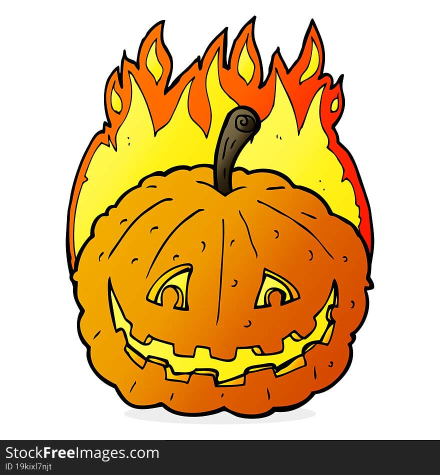 cartoon grinning pumpkin