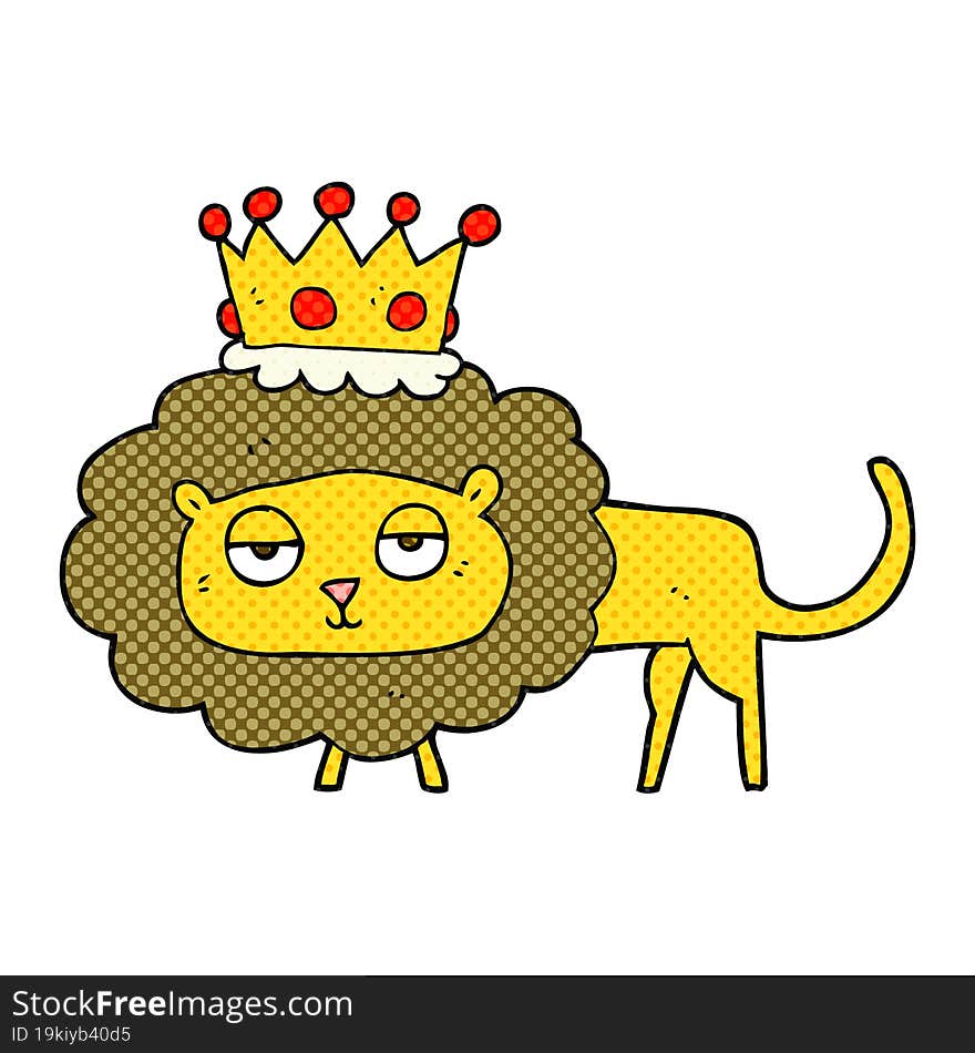 cartoon lion with crown