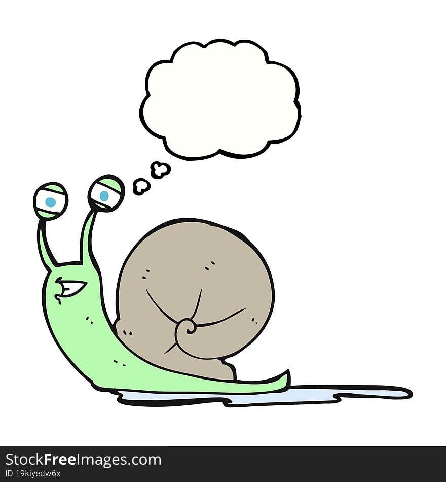 Thought Bubble Cartoon Snail