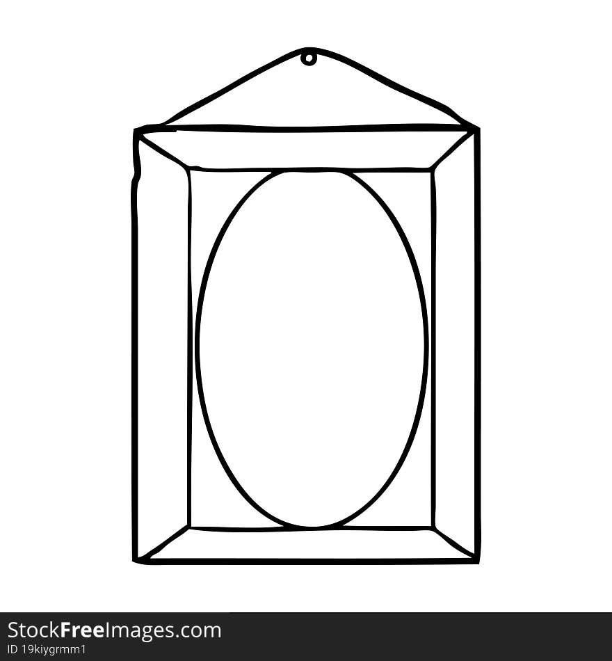 line drawing of a picture frame. line drawing of a picture frame