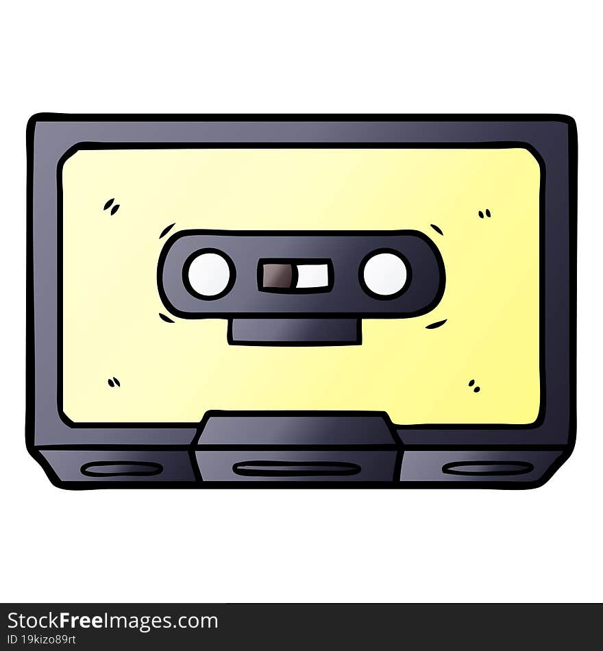 cartoon old cassette tape. cartoon old cassette tape