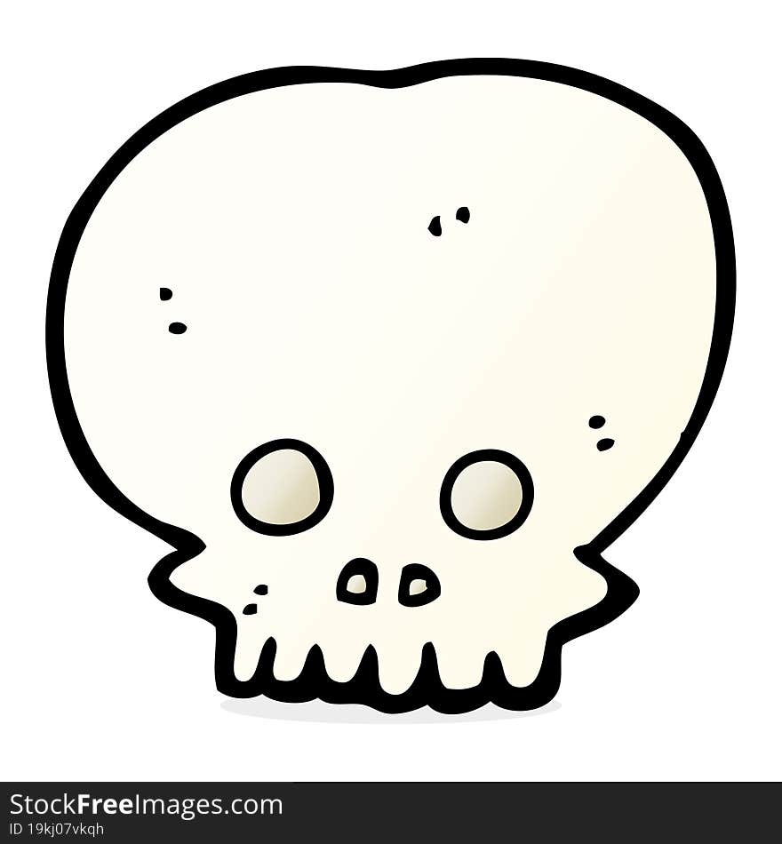 cartoon spooky skull symbol