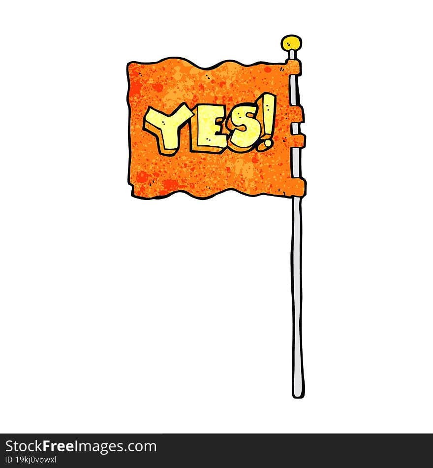 cartoon yes flag