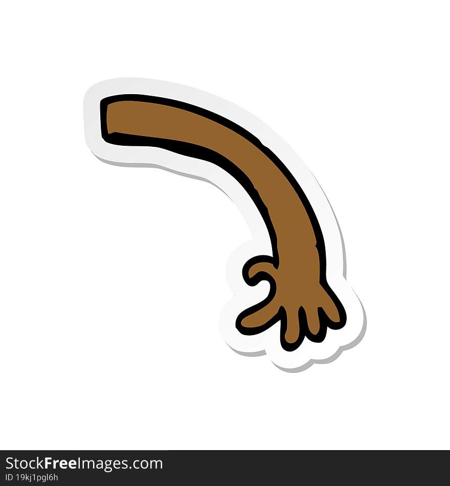 Sticker Of A Cartoon Arm