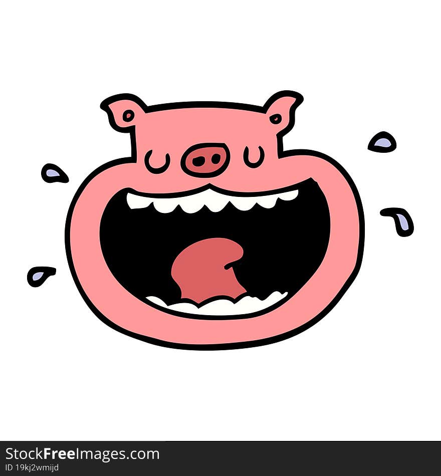 Cartoon Obnoxious Pig