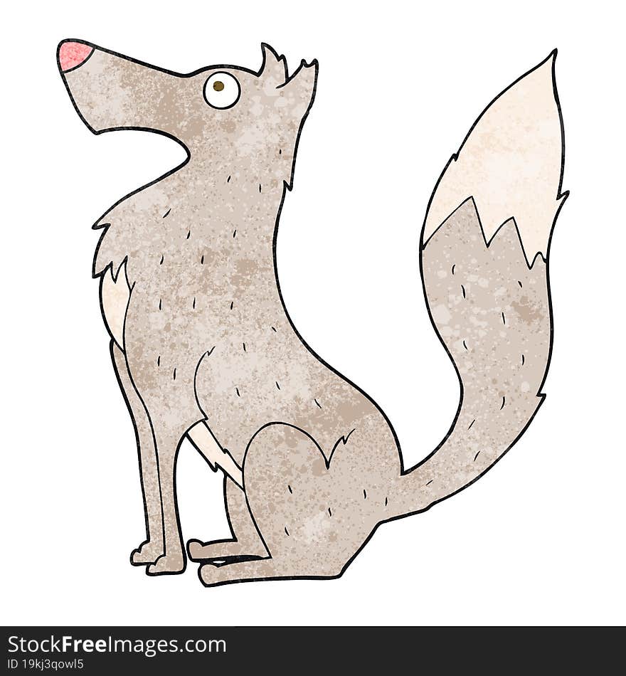 textured cartoon wolf