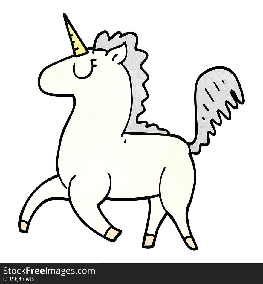 cartoon doodle unicorn