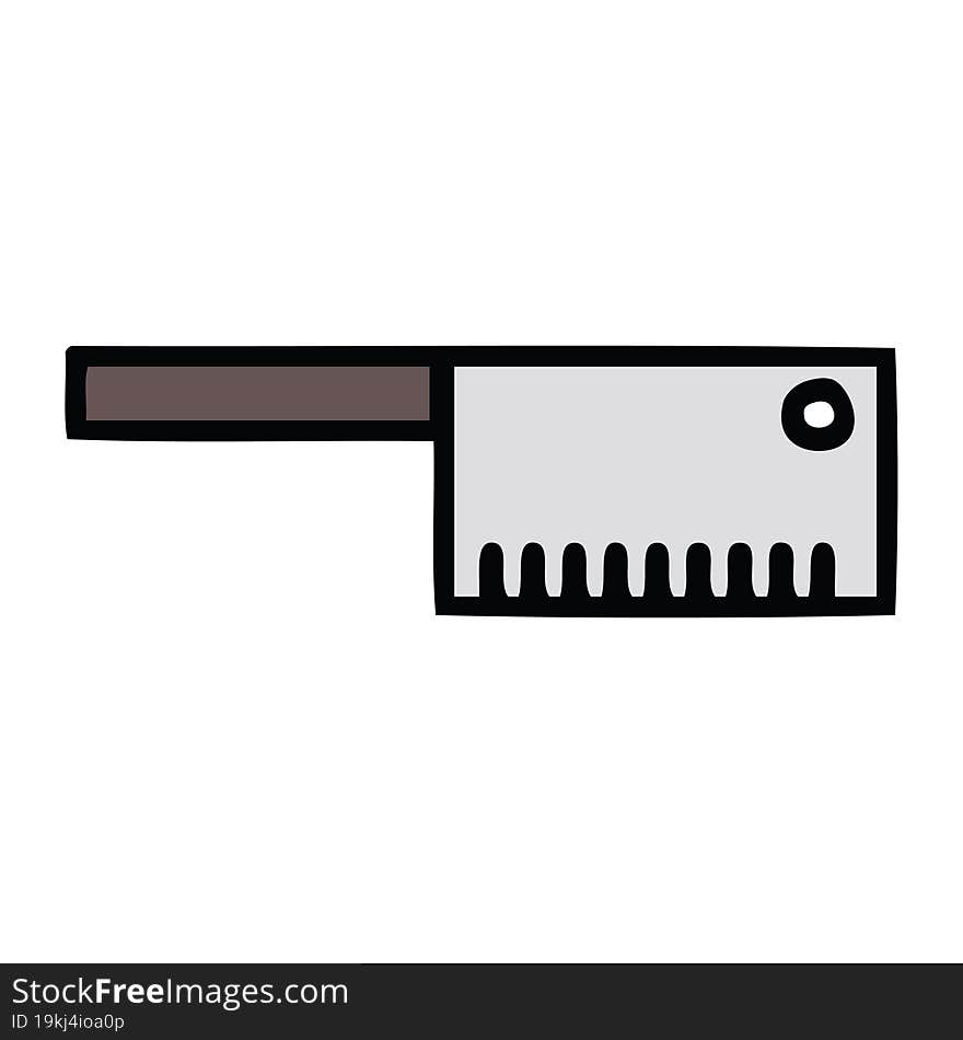 cute cartoon butcher knife