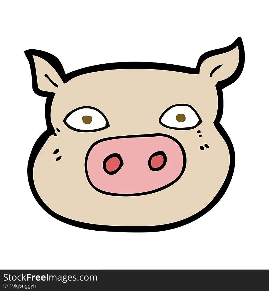 Cartoon Pig Face