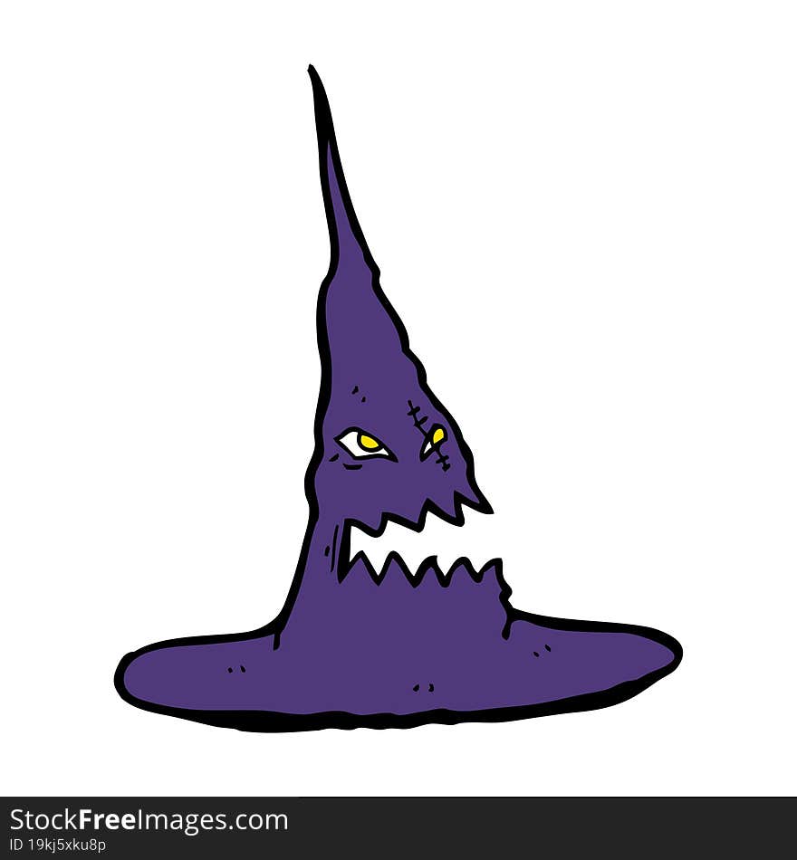 cartoon spooky witches hat