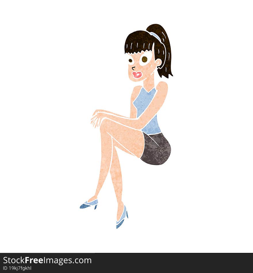 cartoon pretty woman