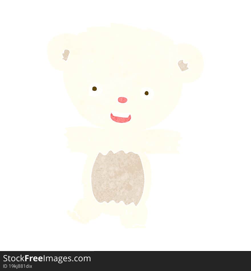 cartoon teddy polar bear cub