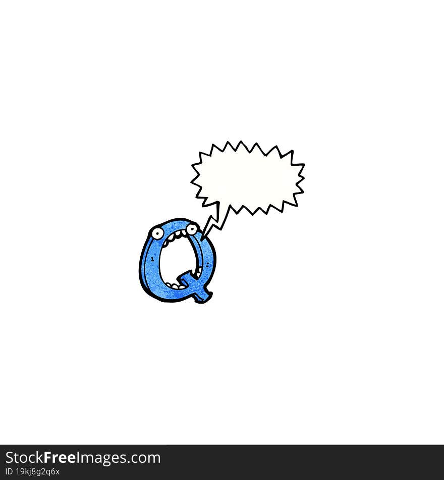 cartoon letter q