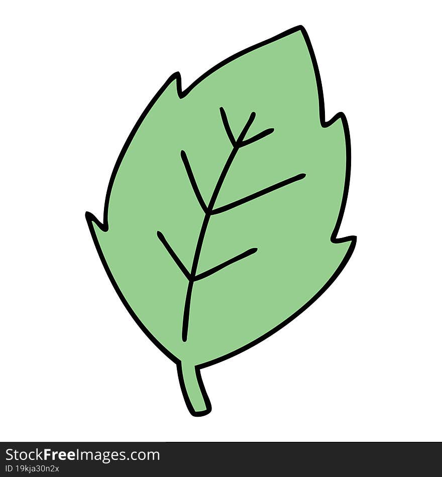 Simple Cartoon Leaf