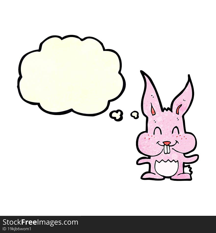 Cartoon Rabbit With Thought Bubble