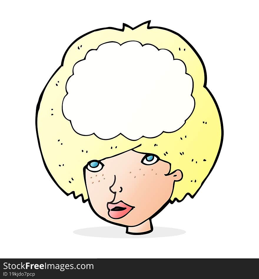 Cartoon Empty Headed Woman