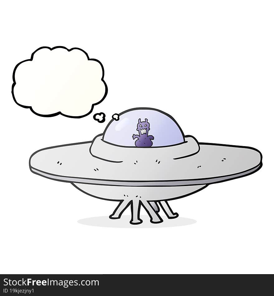 thought bubble cartoon UFO