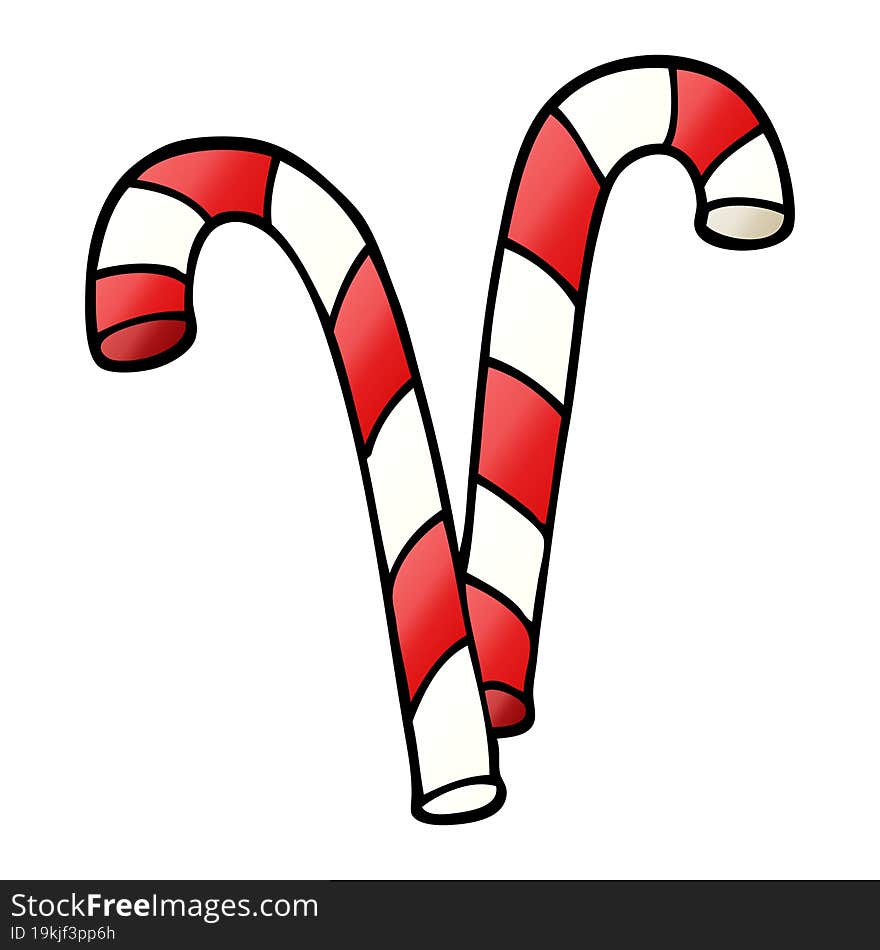 cartoon doodle xmas candy cane