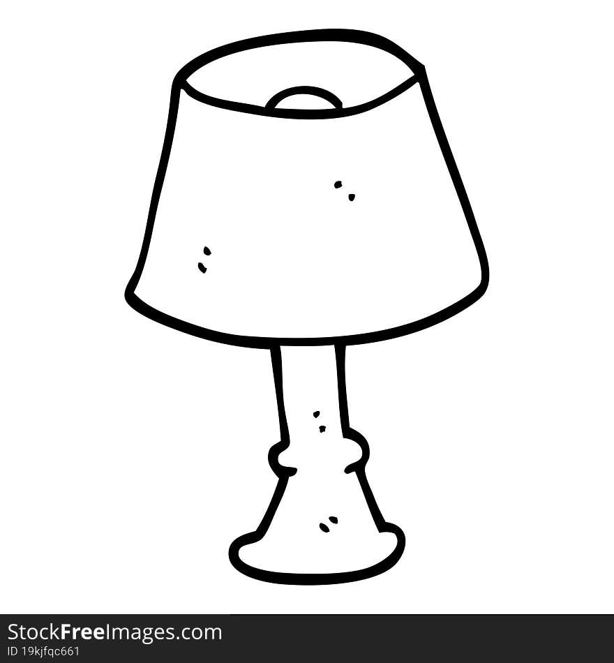 line drawing cartoon house lamp