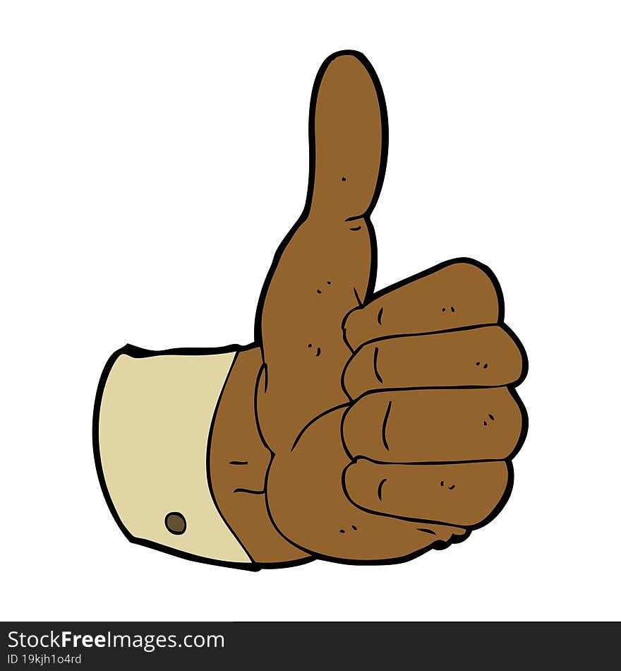 cartoon thumbs up symbol