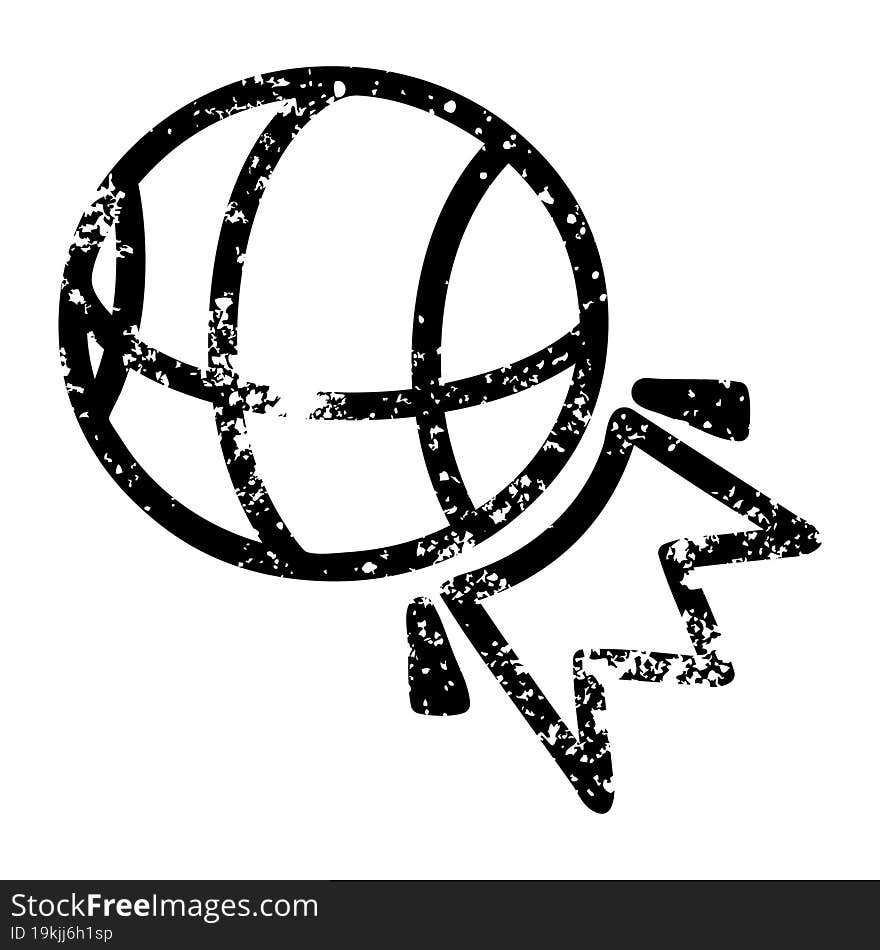 basketball sports distressed icon