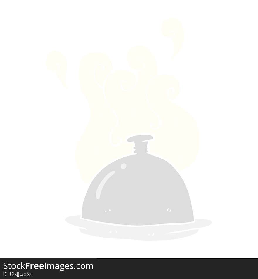 flat color illustration of a cartoon dinner service