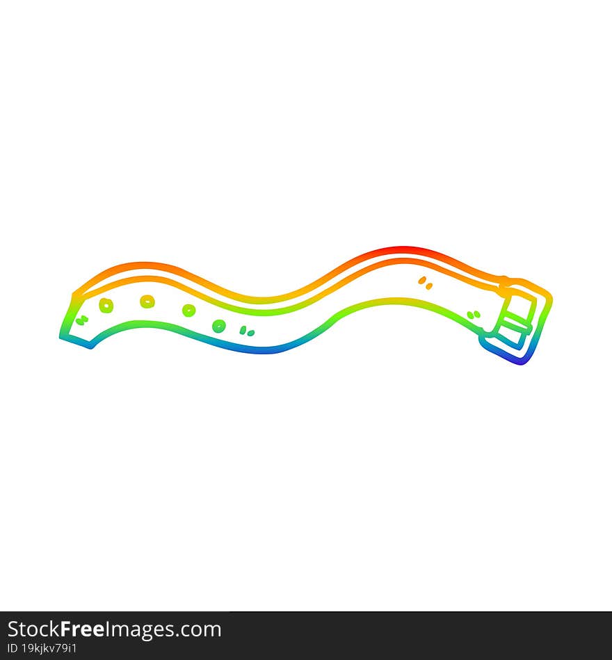 rainbow gradient line drawing cartoon belt