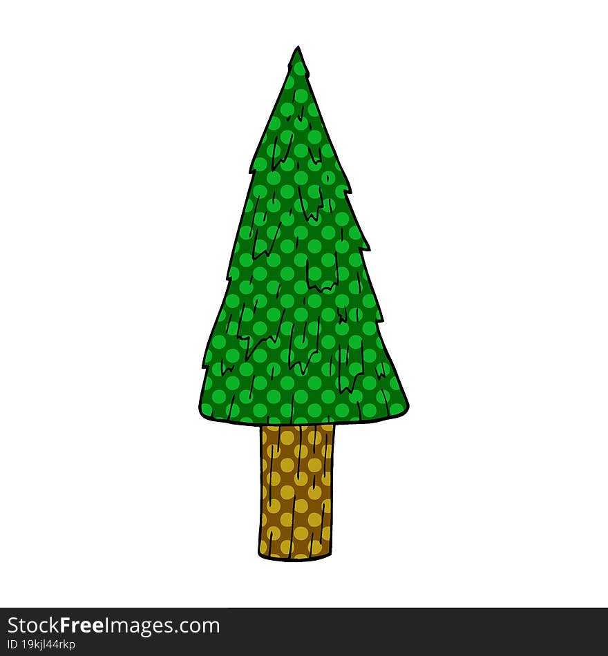 Cartoon Doodle Christmas Tree