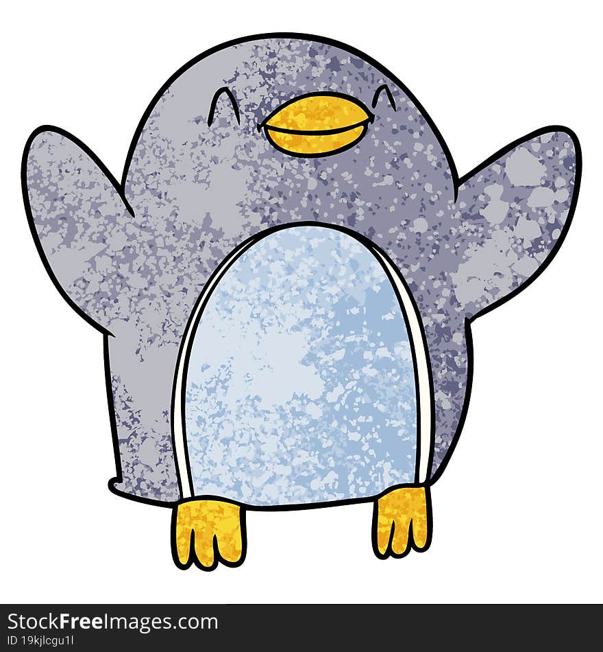 cartoon penguin jumping for joy. cartoon penguin jumping for joy