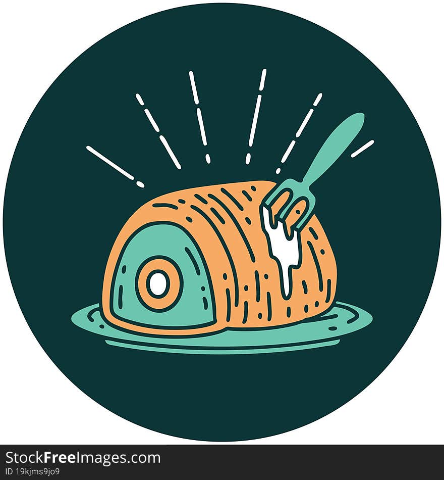 icon of tattoo style roast beef