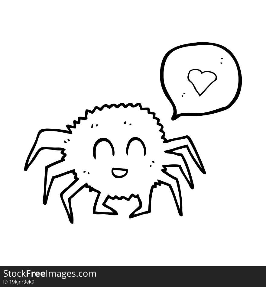 speech bubble cartoon spider