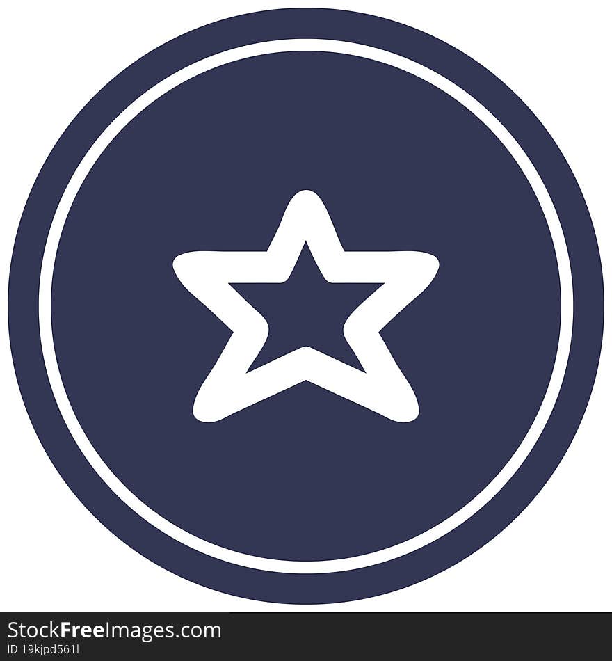 star shape circular icon