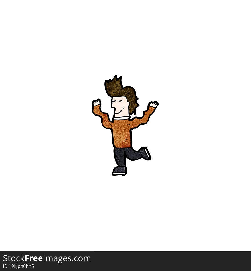 Cartoon Prancing Man