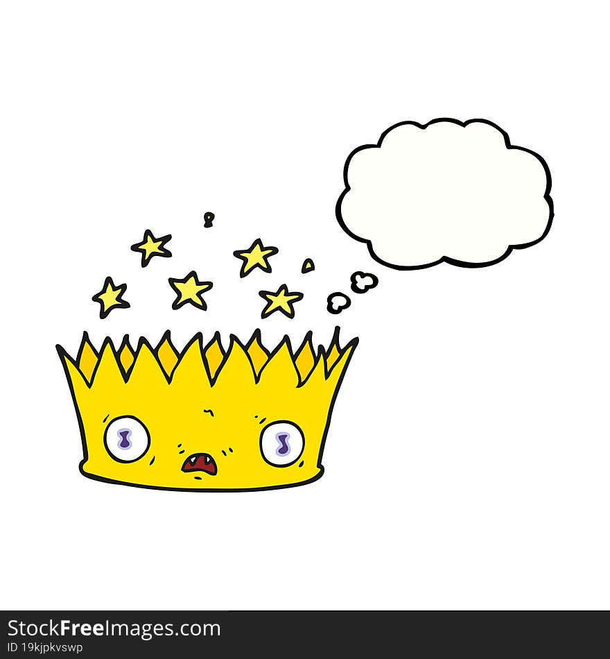 Thought Bubble Cartoon Magic Crown