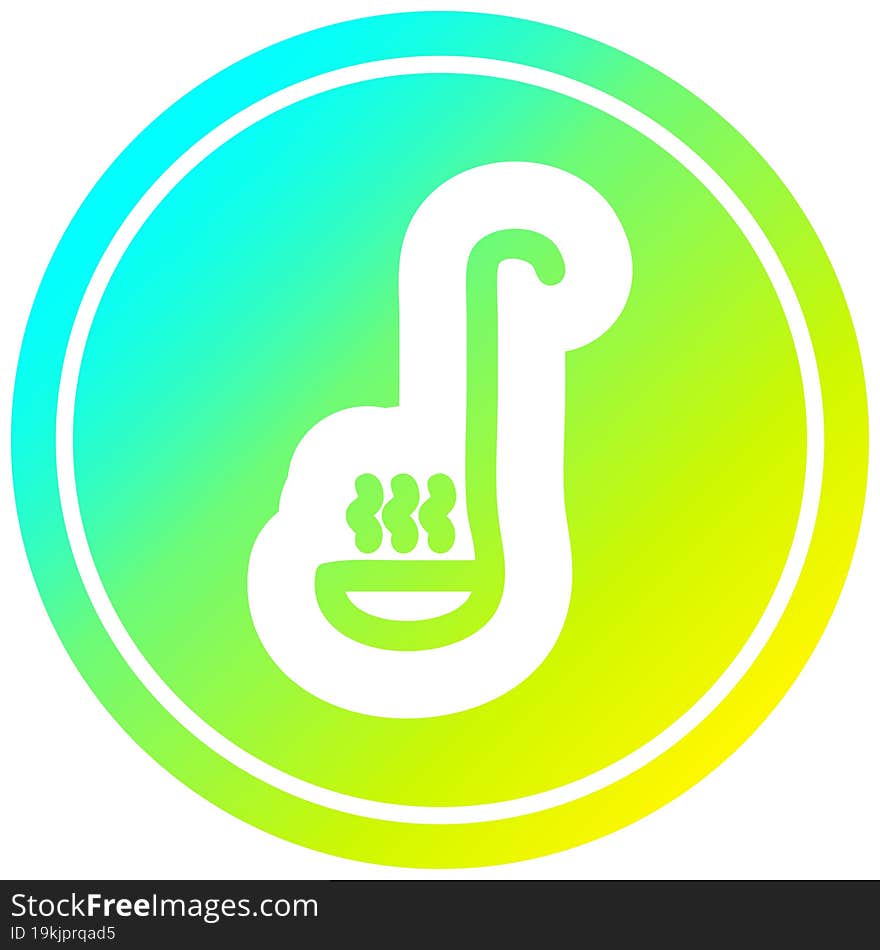 Soup Ladle Circular In Cold Gradient Spectrum