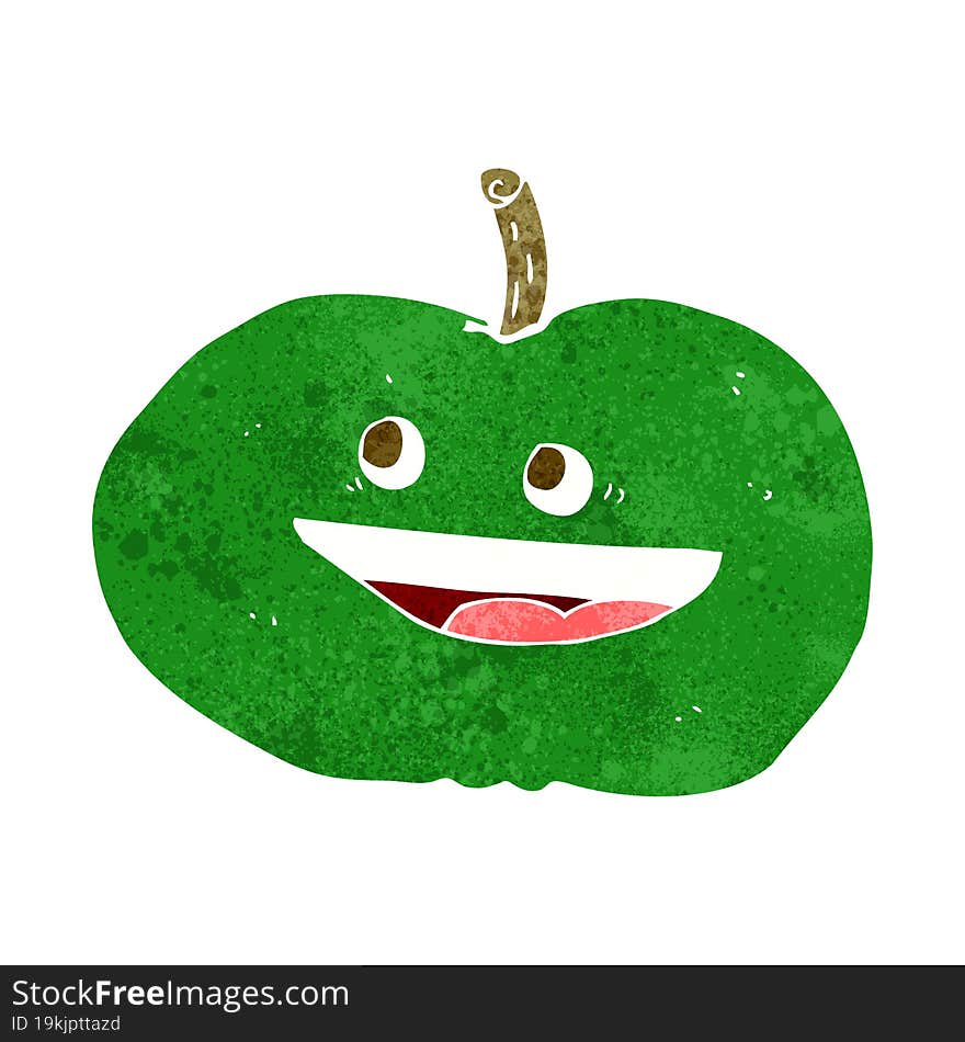 Cartoon Happy Apple