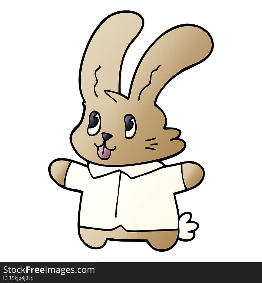 Cartoon Doodle Jolly Rabbit