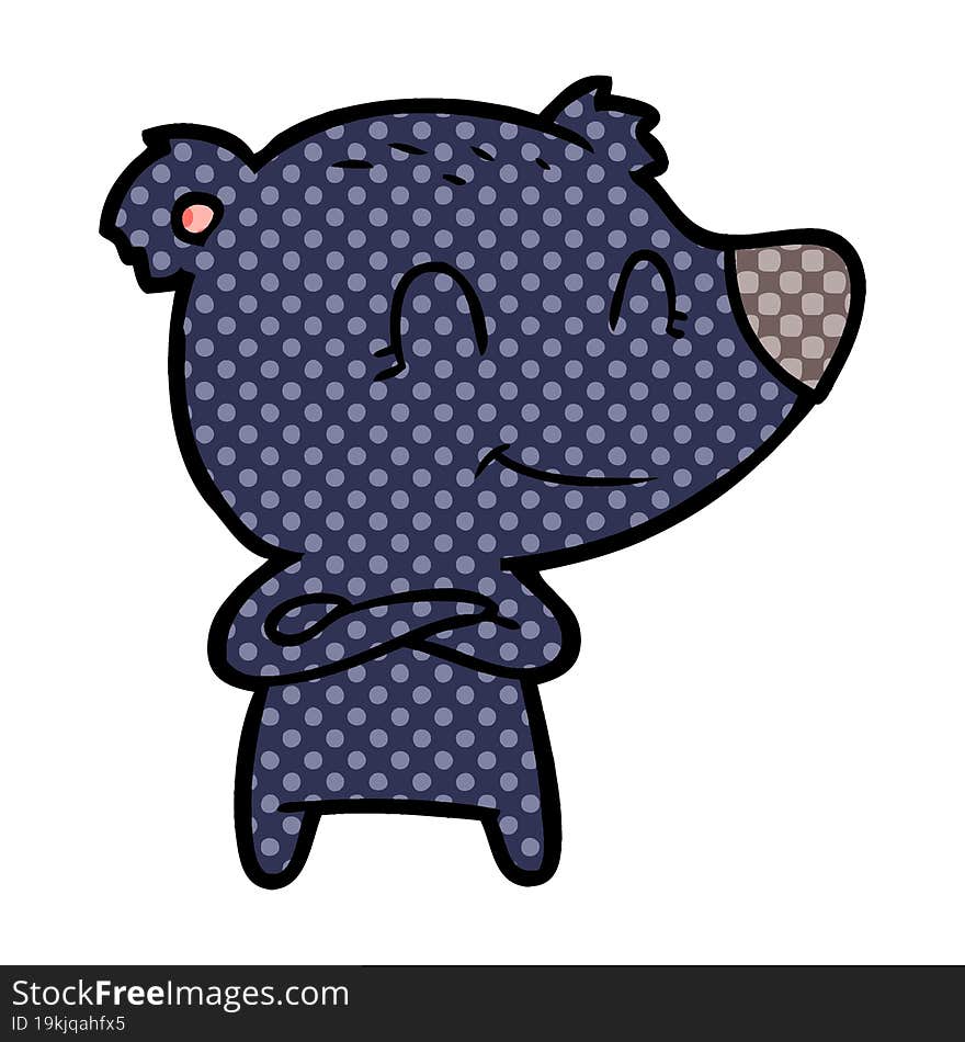 smiling bear cartoon. smiling bear cartoon