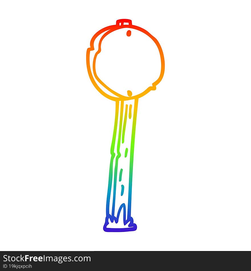 rainbow gradient line drawing cartoon sign post