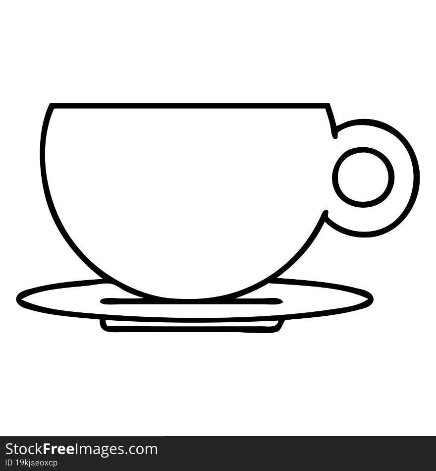 line doodle of a coffee or tea cup