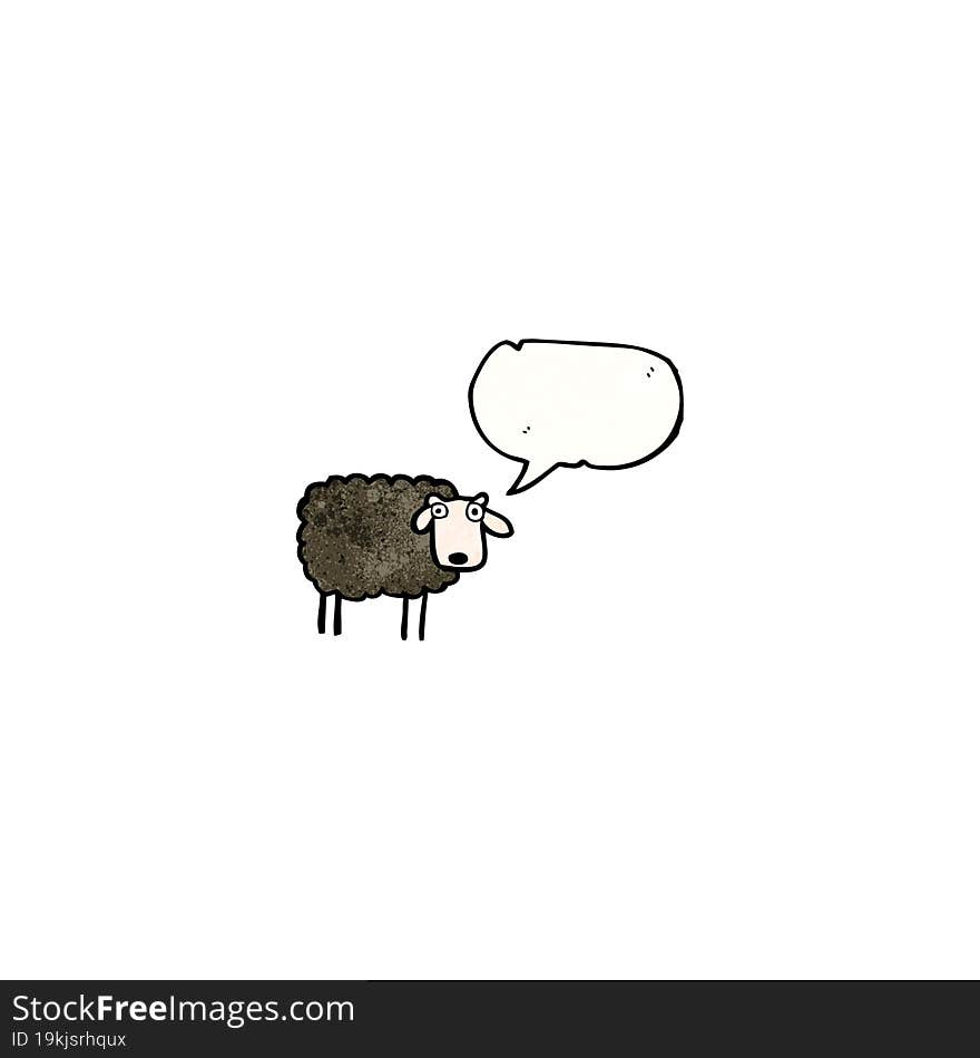 cartoon black sheep