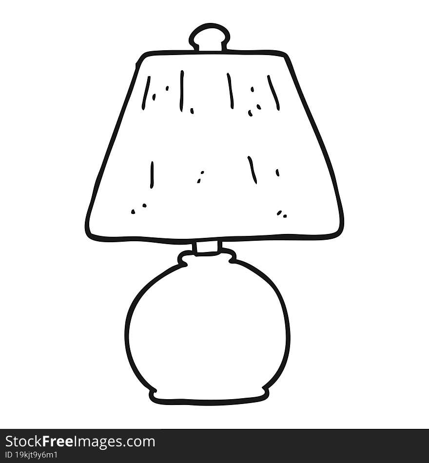 Black And White Cartoon Lamp